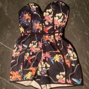 Floral print romper